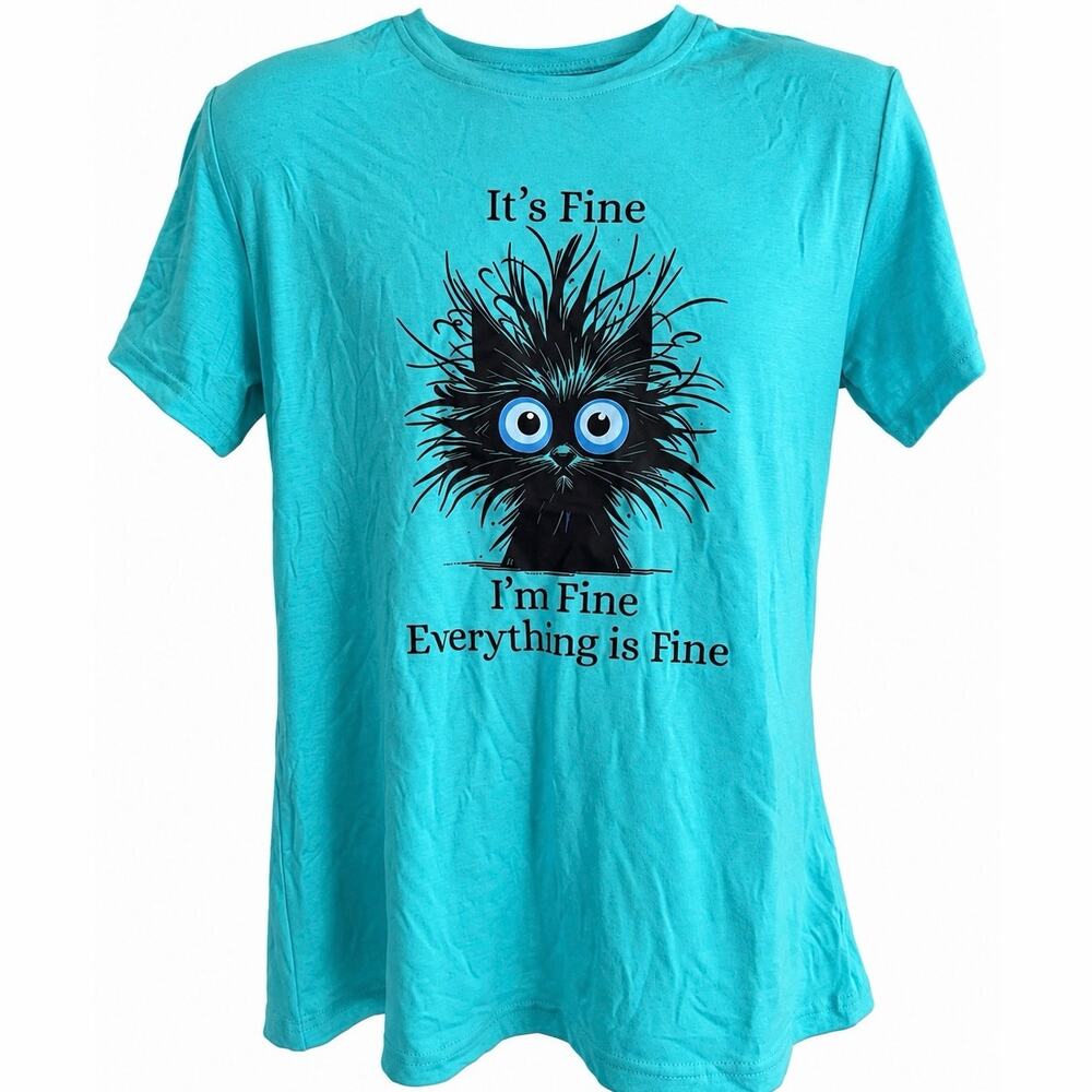 Medium Cat T Shirt Cat Lover Clothing for Crazy Cat Ladies